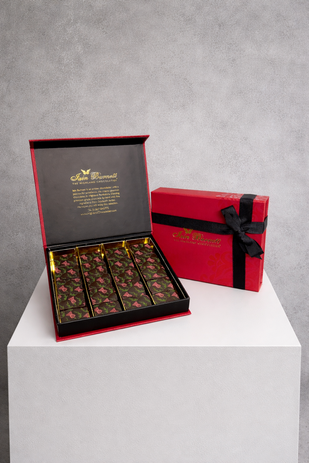 Iain Burnett White Raspberry & Honey Velvet Truffle Box