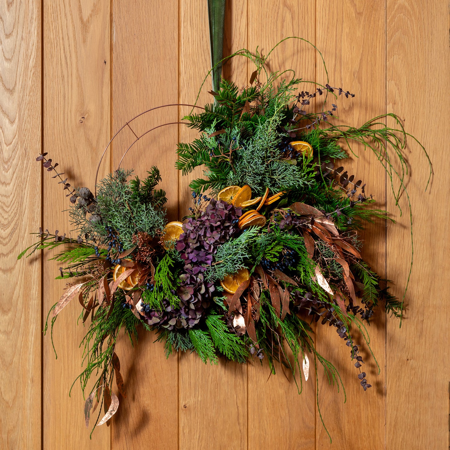 Asymmetrical Plum Wreath