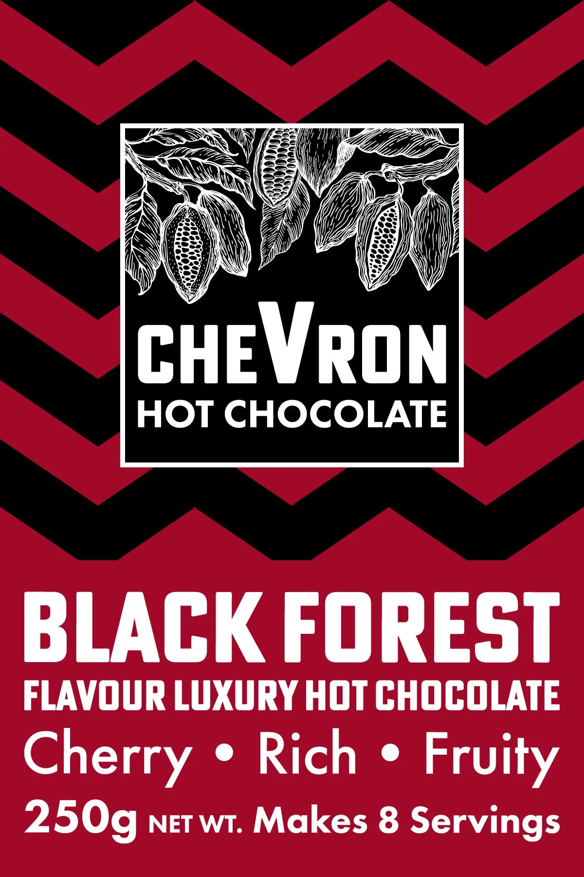 Chevron Black Forest Hot Chocolate