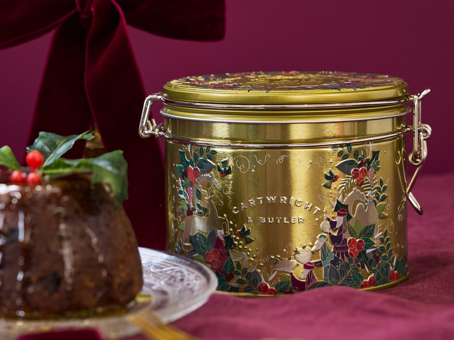 Cartwright and Butler pudding in a tin