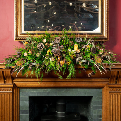 Christmas Harvest Mantlepiece