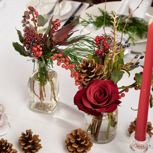 Classic Red Christmas Bud Vase