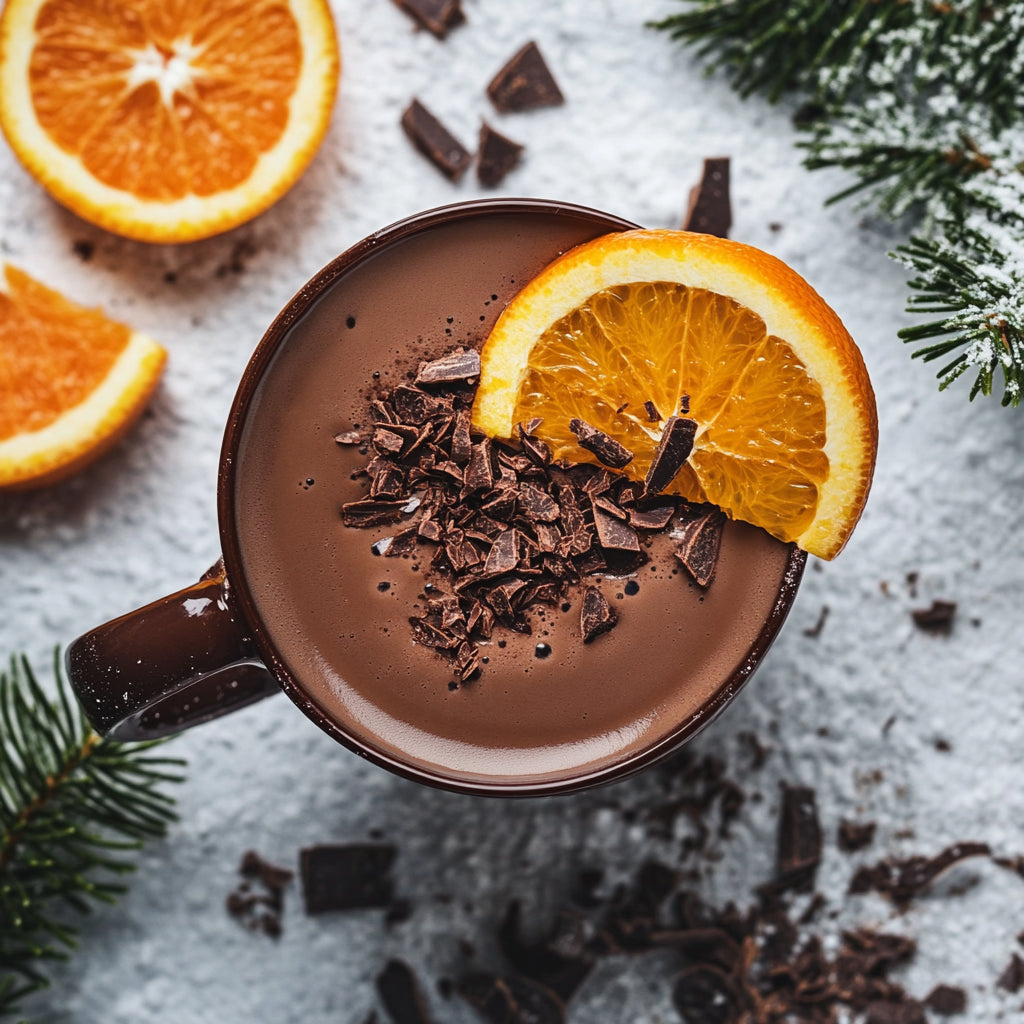 Chevron Dark Orange Hot Chocolate