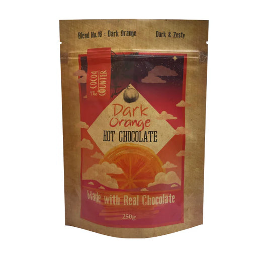 Cocoa Counter Dark Orange Hot Chocolate Flakes