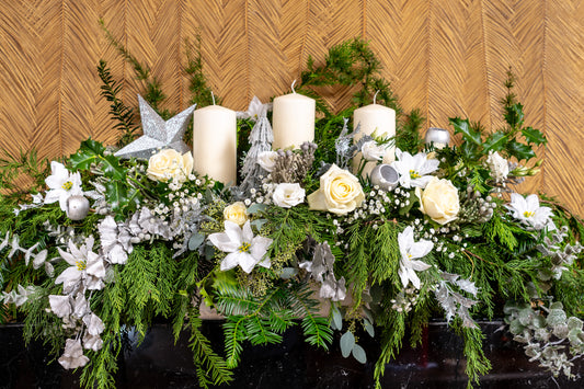 White Christmas Mantelpiece