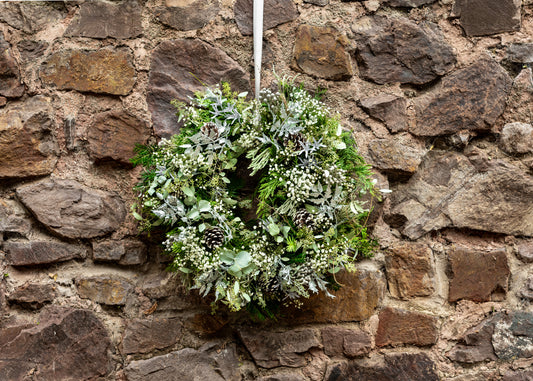 White Christmas Luxury Wreath