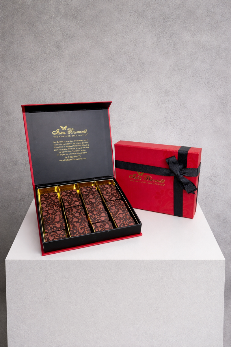 Iain Burnett Rose Velvet Truffle Box