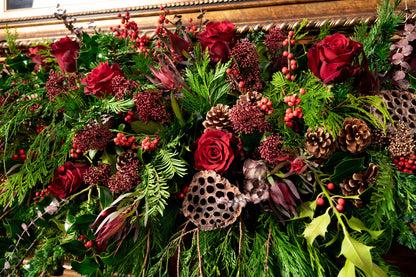 Classic Red Christmas Mantlepiece