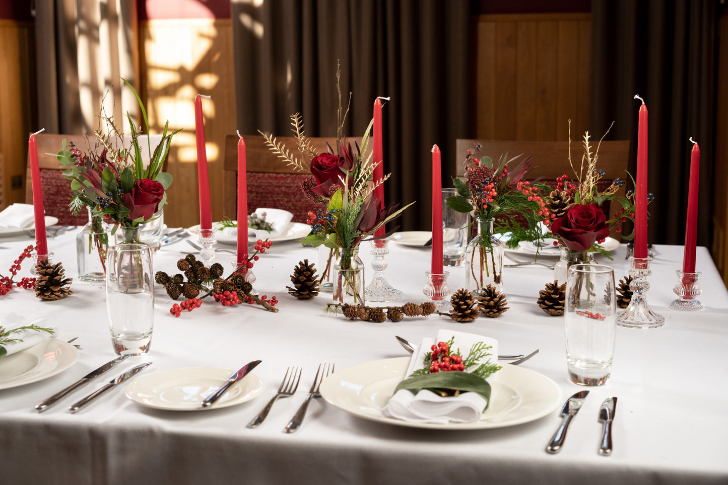 Classic Red Christmas Bud Vase