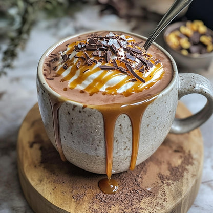 Chevron Salted Caramel Hot Chocolate