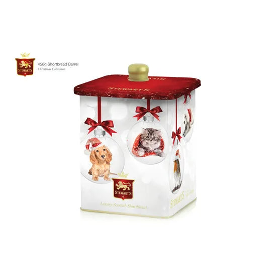 Stewarts Animal bauble Shortbread Tin