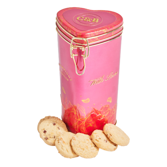 Cartwright and Butler Love Heart Strawberry Biscuit Tin