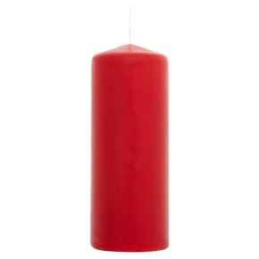 Set of 3 Red Pillar Candles