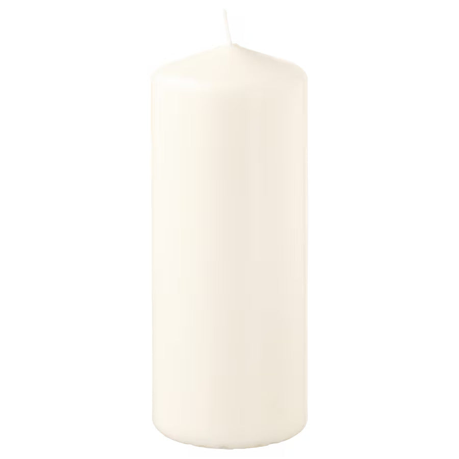 Set of 3 White Pillar Candles